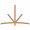 Ekena Millwork Alberta Smooth Timber Gable Bracket, Western Red Cedar, 84"W x 56"H x 3 1/2"D x 3 1/2"F, 16/12 Pitch GBW084X56X0404ALB00SWR - alternate 1